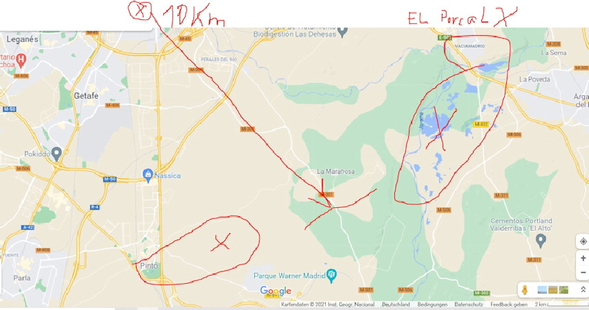 Überwinterung El-Porcal und Pinto (google) Überwinterung El-Porcal und Pinto (google)